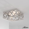 image:imageHunter  Gablecrest 2light French Oak Medium Size Flush Mount Light Dimmable Transitional Style Square Shaped for Bedrooms Kitchens Foyers Bathrooms  19392Distressed White