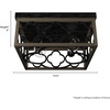image:imageHunter  Gablecrest 2light French Oak Medium Size Flush Mount Light Dimmable Transitional Style Square Shaped for Bedrooms Kitchens Foyers Bathrooms  19392French Oak