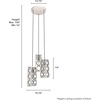 image:imageHunter  Gablecrest 3Light Distressed White Medium Size Cluster Light Dimmable Transitional Style Round Shaped for Bedrooms Kitchens Dining Living Rooms  19996Distressed White