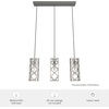 image:imageHunter  Gablecrest 3Light Distressed White Transitional Style Dimmable Large Cluster Light for Bedrooms Kitchens Dining Living Rooms  19949