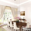 image:imageHunter  Gablecrest 3Light Distressed White Transitional Style Dimmable Large Cluster Light for Bedrooms Kitchens Dining Living Rooms  19949