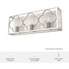 image:imageHunter  Gablecrest 3light Distressed White Medium Size Vanity Light Dimmable Transitional Style for Bedrooms Kitchens Foyers Bathrooms  19397