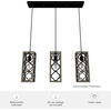 image:imageHunter  Gablecrest 3light French Oak Large Cluster Light Dimmable Transitional Style Linear Shaped for Bedrooms Kitchens Dining Living Rooms  19948
