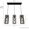 image:imageHunter  Gablecrest 3light French Oak Large Cluster Light Dimmable Transitional Style Linear Shaped for Bedrooms Kitchens Dining Living Rooms  19948
