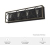 image:imageHunter  Gablecrest 4Light French Oak Medium Size Vanity Light Dimmable Transitional Style for Bedrooms Kitchens Foyers Bathrooms  19398