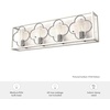 image:imageHunter  Gablecrest 4light Distressed White Medium Size Vanity Light Dimmable Transitional Style for Bedrooms Kitchens Foyers Bathrooms  19399