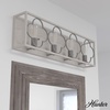 image:imageHunter  Gablecrest 4light Distressed White Medium Size Vanity Light Dimmable Transitional Style for Bedrooms Kitchens Foyers Bathrooms  19399