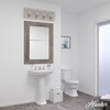 image:imageHunter  Gablecrest 4light Distressed White Medium Size Vanity Light Dimmable Transitional Style for Bedrooms Kitchens Foyers Bathrooms  19399