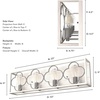 image:imageHunter  Gablecrest 4light Distressed White Medium Size Vanity Light Dimmable Transitional Style for Bedrooms Kitchens Foyers Bathrooms  19399