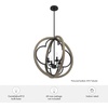 image:imageHunter  Gablecrest 4light French Oak Large Pendant Light Dimmable Transitional Style Sphere Shaped for Bedrooms Kitchens Dining Living Rooms  19097French Oak