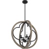 image:imageHunter  Gablecrest 4light French Oak Large Pendant Light Dimmable Transitional Style Sphere Shaped for Bedrooms Kitchens Dining Living Rooms  19097French Oak