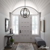 image:imageHunter  Gablecrest 4light French Oak Large Pendant Light Dimmable Transitional Style Sphere Shaped for Bedrooms Kitchens Dining Living Rooms  19097French Oak
