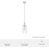 image:imageHunter  Gatz 1Light Brushed Nickel Mini Pendant Light Dimmable Modern Style Cylinder Shaped for Bedrooms Kitchens Dining Living Rooms  19792