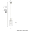 image:imageHunter  Gatz 1Light Brushed Nickel Mini Pendant Light Dimmable Modern Style Cylinder Shaped for Bedrooms Kitchens Dining Living Rooms  19792