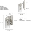 image:imageHunter  Gatz 1light Brushed Nickel Small Sconce Light Dimmable Modern Style for Bedrooms Kitchens Foyers Bathrooms  19681