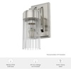 image:imageHunter  Gatz 1light Brushed Nickel Small Sconce Light Dimmable Modern Style for Bedrooms Kitchens Foyers Bathrooms  19681