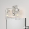 image:imageHunter  Gatz 2light Brushed Nickel Small Vanity Light Dimmable Modern Style for Bedrooms Kitchens Foyers Bathrooms  19683
