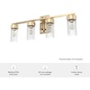 image:imageHunter  Gatz 4light Alturas Gold Medium Size Vanity Light Dimmable Modern Style for Bedrooms Kitchens Foyers Bathrooms  19686