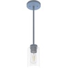 image:imageHunter  Hartland 1light Noble Bronze Mini Pendant Light Dimmable Casual Style Cylinder Shaped for Bedrooms Kitchens Dining Living Rooms  19013Indigo Blue