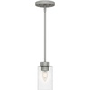 image:imageHunter  Hartland 1light Noble Bronze Mini Pendant Light Dimmable Casual Style Cylinder Shaped for Bedrooms Kitchens Dining Living Rooms  19013Matte Silver