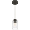 image:imageHunter  Hartland 1light Noble Bronze Mini Pendant Light Dimmable Casual Style Cylinder Shaped for Bedrooms Kitchens Dining Living Rooms  19013Noble Bronze