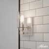 image:imageHunter  Hartland 1light Noble Bronze Small Sconce Light Dimmable Transitional Style for Bedrooms Kitchens Foyers Bathrooms  13073Brushed Nickel
