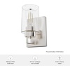 image:imageHunter  Hartland 1light Noble Bronze Small Sconce Light Dimmable Transitional Style for Bedrooms Kitchens Foyers Bathrooms  13073Brushed Nickel