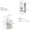 image:imageHunter  Hartland 1light Noble Bronze Small Sconce Light Dimmable Transitional Style for Bedrooms Kitchens Foyers Bathrooms  13073Brushed Nickel