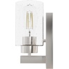 image:imageHunter  Hartland 1light Noble Bronze Small Sconce Light Dimmable Transitional Style for Bedrooms Kitchens Foyers Bathrooms  13073Brushed Nickel
