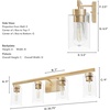 image:imageHunter  Hartland 3light Alturas Gold Medium Size Vanity Light Dimmable Transitional Style for Bedrooms Kitchens Foyers Bathrooms  13078Alturas Gold