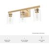image:imageHunter  Hartland 3light Alturas Gold Medium Size Vanity Light Dimmable Transitional Style for Bedrooms Kitchens Foyers Bathrooms  13078Alturas Gold