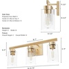 image:imageHunter  Hartland 3light Alturas Gold Medium Size Vanity Light Dimmable Transitional Style for Bedrooms Kitchens Foyers Bathrooms  13078Alturas Gold