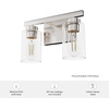 image:imageHunter  Hartland 3light Alturas Gold Medium Size Vanity Light Dimmable Transitional Style for Bedrooms Kitchens Foyers Bathrooms  13078Brushed Nickel