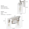 image:imageHunter  Hartland 3light Alturas Gold Medium Size Vanity Light Dimmable Transitional Style for Bedrooms Kitchens Foyers Bathrooms  13078Brushed Nickel