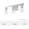 image:imageHunter  Hartland 3light Alturas Gold Medium Size Vanity Light Dimmable Transitional Style for Bedrooms Kitchens Foyers Bathrooms  13078Brushed Nickel