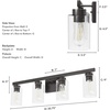 image:imageHunter  Hartland 3light Alturas Gold Medium Size Vanity Light Dimmable Transitional Style for Bedrooms Kitchens Foyers Bathrooms  13078Noble Bronze