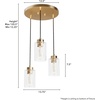 image:imageHunter  Hartland 3light Alturas Gold Small Cluster Light Dimmable Transitional Style Round Shaped for Bedrooms Kitchens Dining Living Rooms  13063Alturas Gold