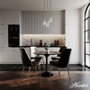 image:imageHunter  Hartland 3light Alturas Gold Small Cluster Light Dimmable Transitional Style Round Shaped for Bedrooms Kitchens Dining Living Rooms  13063Brushed Nickel