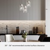 image:imageHunter  Hartland 3light Alturas Gold Small Cluster Light Dimmable Transitional Style Round Shaped for Bedrooms Kitchens Dining Living Rooms  13063Brushed Nickel