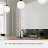 image:imageHunter  Hepburn 1Light Brushed Nickel Medium Size Pendant Light Dimmable Mid Century Modern Style Globe Shaped for Bedrooms Kitchens Dining Living Rooms  19848Matte Black