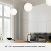 image:imageHunter  Hepburn 1Light Brushed Nickel Medium Size Pendant Light Dimmable Mid Century Modern Style Globe Shaped for Bedrooms Kitchens Dining Living Rooms  19848Brushed Nickel