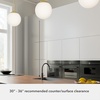 image:imageHunter  Hepburn 1Light Brushed Nickel Medium Size Pendant Light Dimmable Mid Century Modern Style Globe Shaped for Bedrooms Kitchens Dining Living Rooms  19848Modern Brass