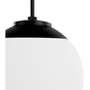 image:imageHunter  Hepburn 1Light Brushed Nickel Medium Size Pendant Light Dimmable Mid Century Modern Style Globe Shaped for Bedrooms Kitchens Dining Living Rooms  19848Matte Black
