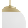 image:imageHunter  Hepburn 1Light Brushed Nickel Medium Size Pendant Light Dimmable Mid Century Modern Style Globe Shaped for Bedrooms Kitchens Dining Living Rooms  19848Modern Brass