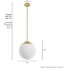 image:imageHunter  Hepburn 1Light Brushed Nickel Medium Size Pendant Light Dimmable Mid Century Modern Style Globe Shaped for Bedrooms Kitchens Dining Living Rooms  19848Modern Brass