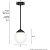 image:imageHunter  Hepburn 1Light Matte Black Modern Style Dimmable Medium Size Pendant Light for Bedrooms Kitchens Dining Living Rooms  19871
