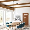 image:imageHunter  Hepburn 1Light Matte Black Modern Style Dimmable Medium Size Pendant Light for Bedrooms Kitchens Dining Living Rooms  19871