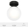 image:imageHunter  Hepburn 1Light Matte White Small Flush Mount Light Dimmable Modern Style Globe Shaped for Bedrooms Kitchens Foyers Bathrooms  19021Painted Modern Brass finish