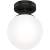 image:imageHunter  Hepburn 1Light Matte White Small Flush Mount Light Dimmable Modern Style Globe Shaped for Bedrooms Kitchens Foyers Bathrooms  19021Painted Modern Brass finish