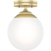 image:imageHunter  Hepburn 1Light Matte White Small Flush Mount Light Dimmable Modern Style Globe Shaped for Bedrooms Kitchens Foyers Bathrooms  19021Painted Modern Brass finish